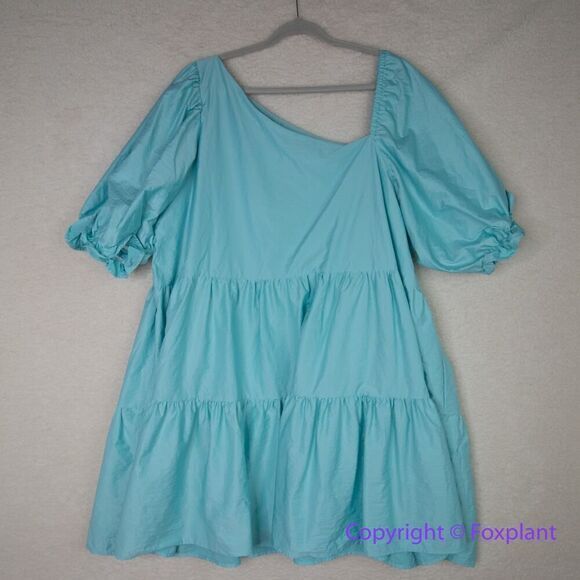 New! Eloquii Asymmetrical Neckline Trapeze Dress, size 28 - Picture 11 of 16